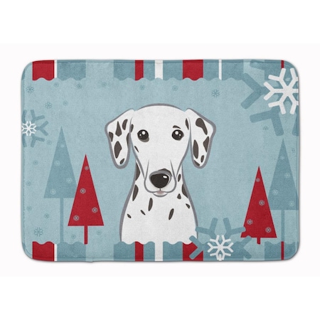 Carolines Treasures Winter Holiday Dalmatian Machine Washable Memory Foam Mat BB1706RUG